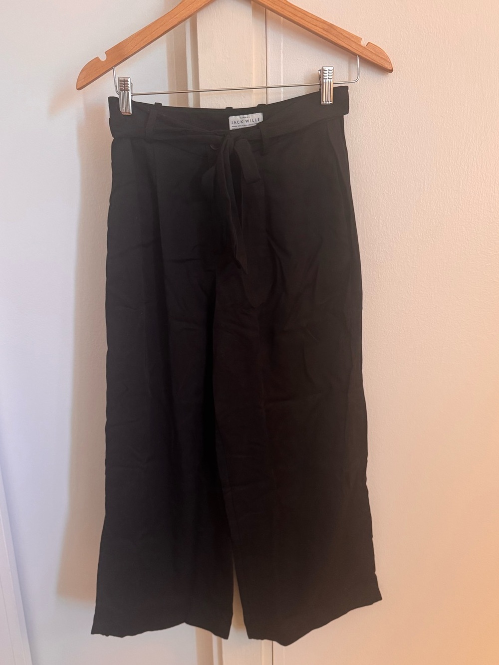 Jack Wills Black Wide-Leg Trousers